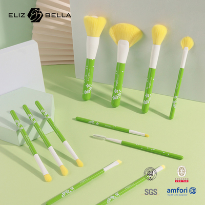 11 pcs Private Label Makeup Brush Aluminium Ferrule Rambut Sintetis Kosmetik Brushes Kit