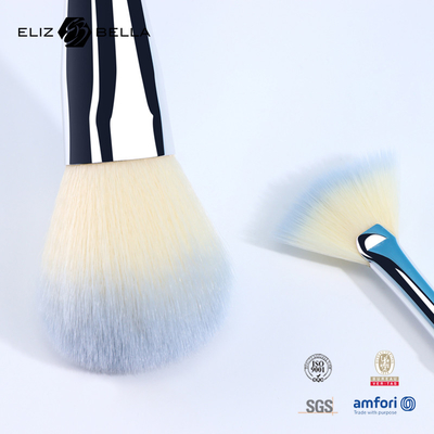 Beauty Plastic Handle Travel Makeup Brush Set Kuas Kosmetik Kecantikan Rambut Sintetis