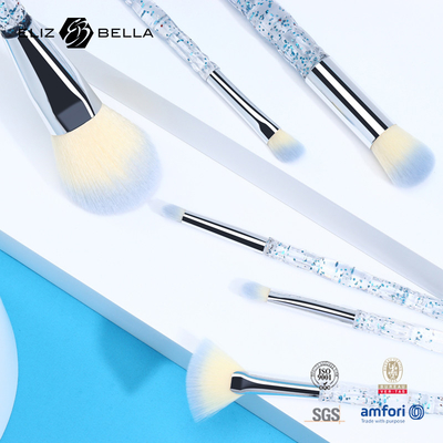 Beauty Plastic Handle Travel Makeup Brush Set Kuas Kosmetik Kecantikan Rambut Sintetis