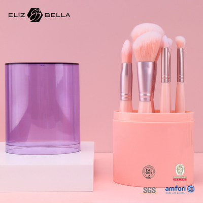 Ergonomis 10pcs Mini Travel Makeup Brush Set Plastik Handle