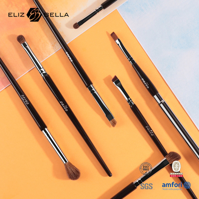 7pcs Eye Makeup Brush Dengan Black Wooden Handle Alat Makeup Penggunaan Sehari-hari