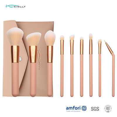 9 pcs Pegangan Plastik Orange Makeup Brush Set Dengan Polybag