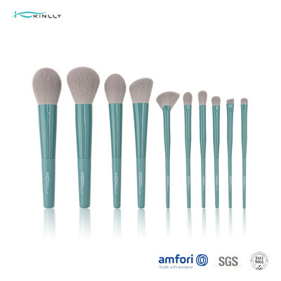 BSCI Long Ferrule 10 Piece Makeup Brush Set untuk Bedak