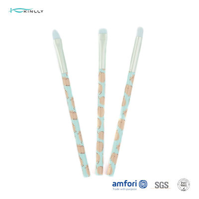 6pcs Blue Marble Plastic Makeup Brush Set Nylon Hair Dengan Kotak Kemasan PVC
