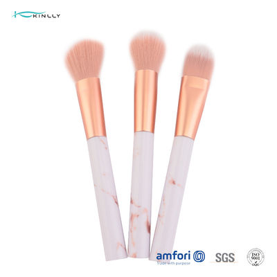 Kinlly 6pcs Plastic Handle Travel Makeup Brush Set untuk Kosmetik