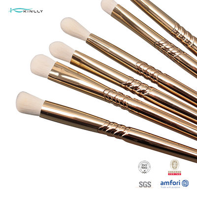 Rambut Sintetis Shiny Gold 6 PCS Mata Makeup Set Aluminium Ferrule