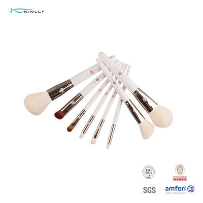 8 PCS Luxury Aluminium Ferrule Travel Makeup Brush Set Label Pribadi
