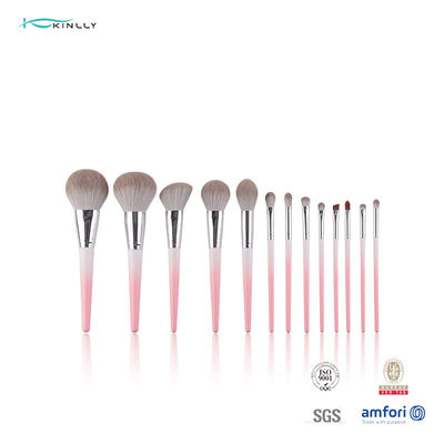 Vegan Sintetis Aluminium Ferrule High End Makeup Brush Set Logo Disesuaikan