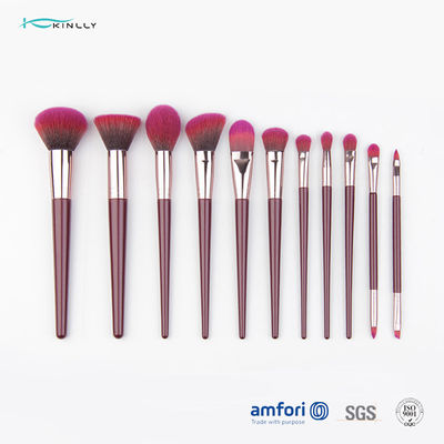 SGS Lengkap 11pcs Kosmetik Makeup Brush Set Dengan Gagang Kayu