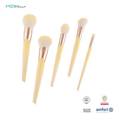 9 PCS Plastik Makeup Brushes Kuning Rambut Blending Kosmetik Brush Set