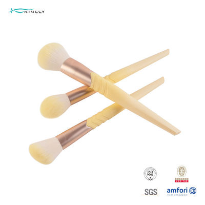 9 PCS Plastik Makeup Brushes Kuning Rambut Blending Kosmetik Brush Set