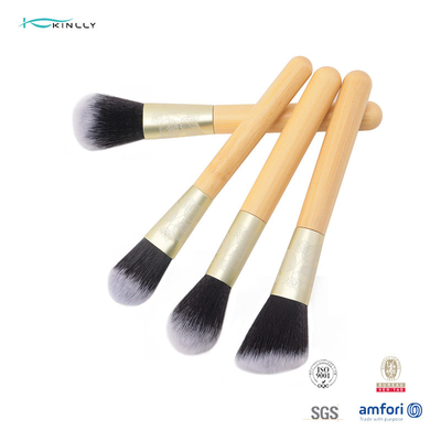 12pcs Travel Makeup Brush Set Vegan Taklon Rambut Dengan Gagang Kayu
