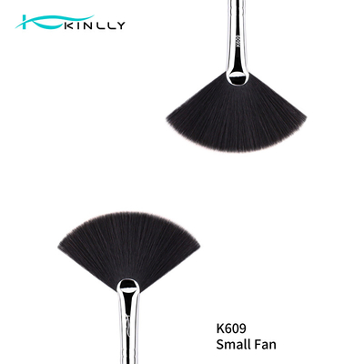 OEM ODM Black Small Fan Individual Makeup Brushes Dengan Rambut Nylon