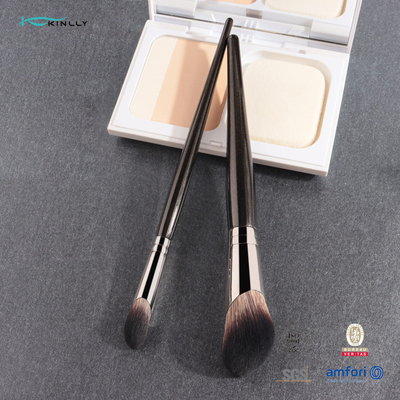 2 pcs Makeup Concealer Brush Rambut Sintetis Aluminium Ferrule Makeup Foundation Brush