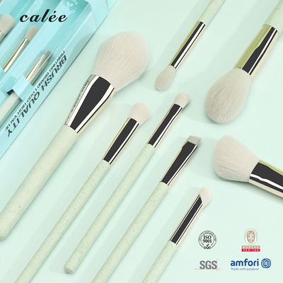 8pcs Straw Handle Kosmetik Sikat, sintetis rambut makeup Sikat Hadiah Set