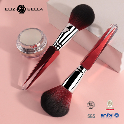 Makeup Besar Powder Brush Plastik Handle Soft Synthetic Hair Label Pribadi Face Brush