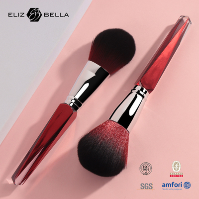 Makeup Besar Powder Brush Plastik Handle Soft Synthetic Hair Label Pribadi Face Brush