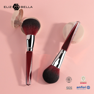 Makeup Besar Powder Brush Plastik Handle Soft Synthetic Hair Label Pribadi Face Brush