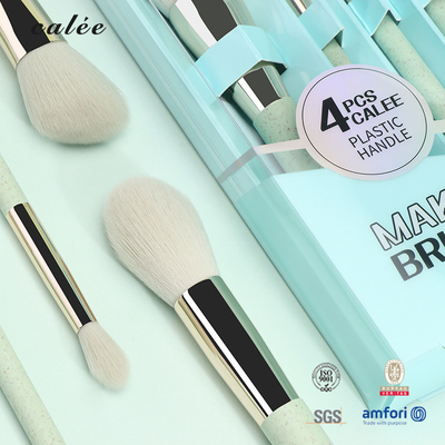 8pcs Plastik Handle Travel Makeup Brush Set Rambut Sintetis Dan Aluminium Ferrule Dengan Kotak Paket PVC