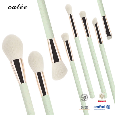 8pcs Plastik Handle Travel Makeup Brush Set Rambut Sintetis Dan Aluminium Ferrule Dengan Kotak Paket PVC