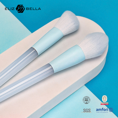 Plastic Handle Customized LOGO Ditarima Sikat Rias Mewah untuk Sikat Fungsi Rias,100% Rambut Sintetis