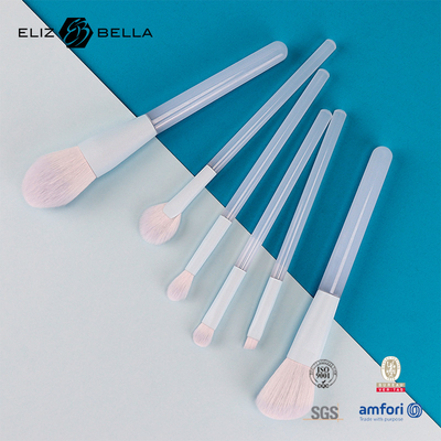 Plastic Handle Customized LOGO Ditarima Sikat Rias Mewah untuk Sikat Fungsi Rias,100% Rambut Sintetis
