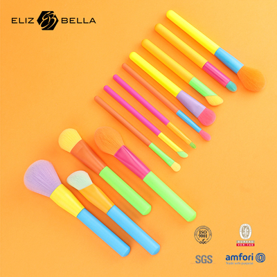 12pcs Professional Multi-Color Makeup Brush Set Untuk Dinding Powder Blush Eyeshadow,berwarna Kosmetik Brush