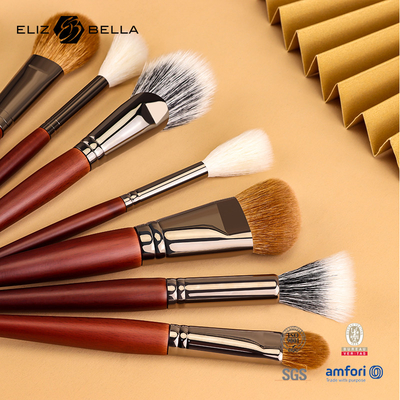 Professional Quality Makeup Brush Set Dengan Genggam Kayu, Brush Kosmetik Mewah, Pemesanan OEM Selamat Datang