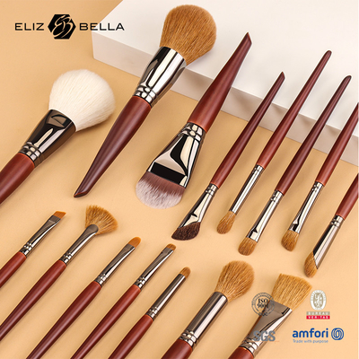 Professional Quality Makeup Brush Set Dengan Genggam Kayu, Brush Kosmetik Mewah, Pemesanan OEM Selamat Datang