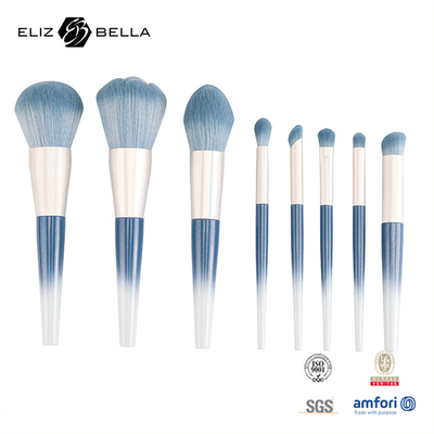 10pcs Beauty Needs Plastik Handle Travel Makeup Brush Set Dengan Rambut Sintetis, Pemesanan OEM Selamat Datang