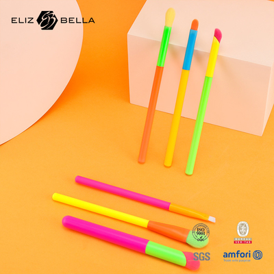 14pcs Custom Design Makeup Brush Set Colored Handle dan Aluminium Ferrule Termasuk
