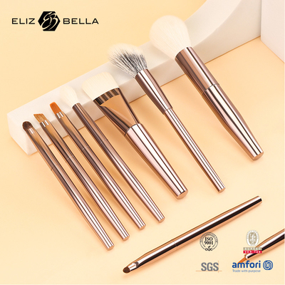 Set sikat make-up esensial dengan pegangan yang disesuaikan Rambut sintetis OEM pesanan Selamat datang