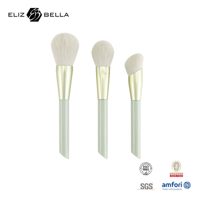 3pcs kustomisasi make-up sikat untuk bubuk, blush, kontur sikat, plastik pegangan dan aluminium ferrule