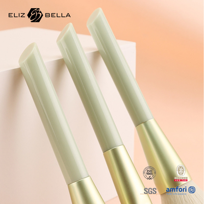 3pcs kustomisasi make-up sikat untuk bubuk, blush, kontur sikat, plastik pegangan dan aluminium ferrule