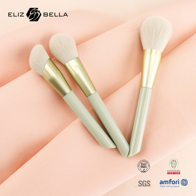 3pcs kustomisasi make-up sikat untuk bubuk, blush, kontur sikat, plastik pegangan dan aluminium ferrule