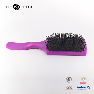 Custom Logo Ventilated Detangling Brush dengan sisir pijat dan desain gelombang melengkung untuk rumah