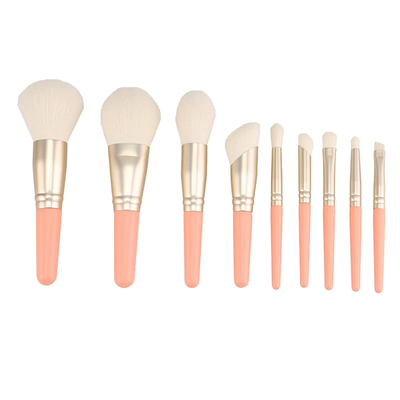Aluminium Ferrule Private Logo Makeup Brush Kit Rambut sintetis untuk seniman make up profesional