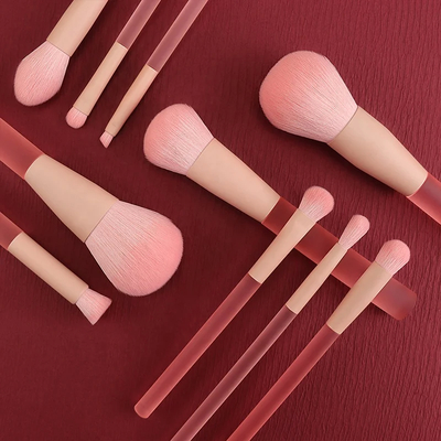 Perawatan kecantikan wajah membuat alat kosmetik makeup sikat set dengan bahan aluminium ferrule