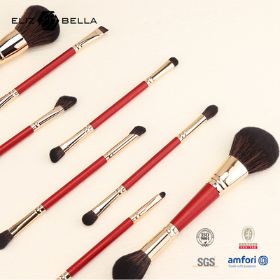 Private Logo Branding Option Makeup Brush Collection yang terbuat dari bahan aluminium ferrule