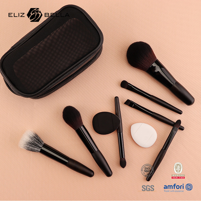 Fasional Makeup Brush Kit tambahan sempurna untuk koleksi Anda, Set sikat kecil dengan tas kosmetik ritsleting