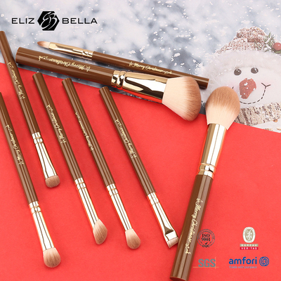 Set Sikat Makeup Perjalanan Digunakan Dengan Blusher, Concealer, Pensil alis, Eyeliner, Pemesanan OEM / ODM Selamat datang