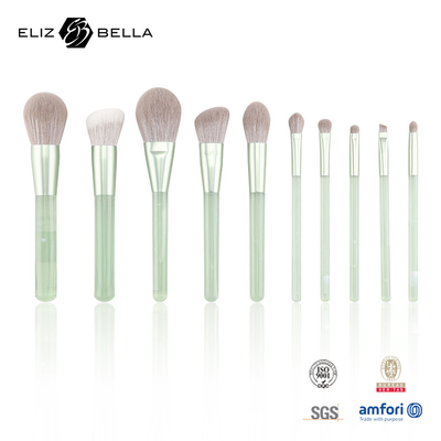 Set sikat kecantikan makeup harian untuk penggemar makeup,Set sikat kosmetik dengan pegangan plastik