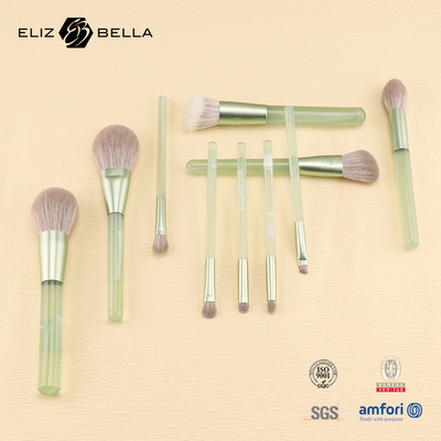 Set sikat kecantikan makeup harian untuk penggemar makeup,Set sikat kosmetik dengan pegangan plastik