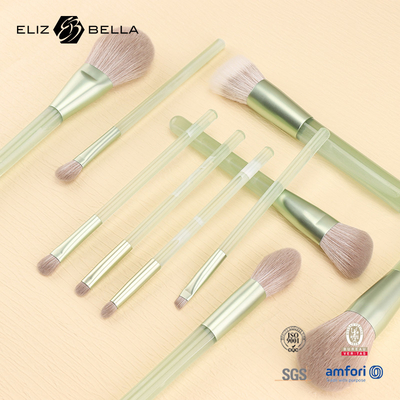 Set sikat kecantikan makeup harian untuk penggemar makeup,Set sikat kosmetik dengan pegangan plastik