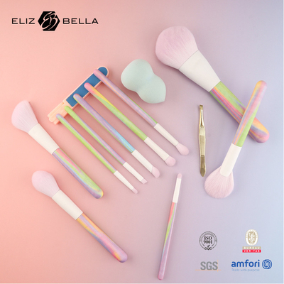 Desain mewah baru kayu pegangan sikat make-up dengan waterproof printing, private label, pesanan OEM / ODM selamat datang