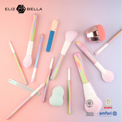 Desain mewah baru kayu pegangan sikat make-up dengan waterproof printing, private label, pesanan OEM / ODM selamat datang
