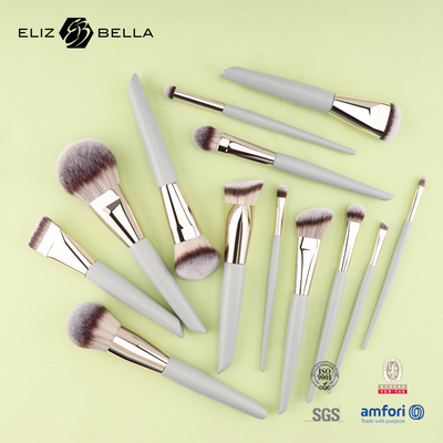Set Sikat Makeup Mini Travel 5PCS Sikat Kosmetik Vegan & Cruelty-Free untuk Wajah & Mata