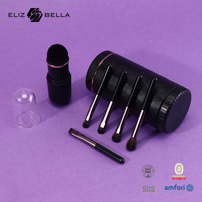 Mini On-the-Go Makeup Brush Kit Kompak Set untuk koper atau tas Hipoalergenik dan ramah perjalanan