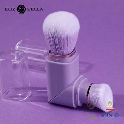 2 in 1 Desain Sikat Retractable Lembut awet Dibuat Bertanggung Jawab 100% Vegan Nylon Hair Makeup Brushes untuk Salon/Rumah/Hadiah