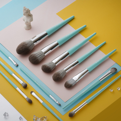 Black/Brown Handle Synthetic Hair Makeup Brush for Smooth and Flawless Makeup Pengiriman Lewat Laut